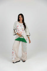 Beigx Jeans Sleeves Set