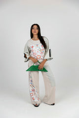 Beigx Jeans Sleeves Set