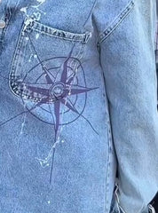 Denim Jackets Printed Back