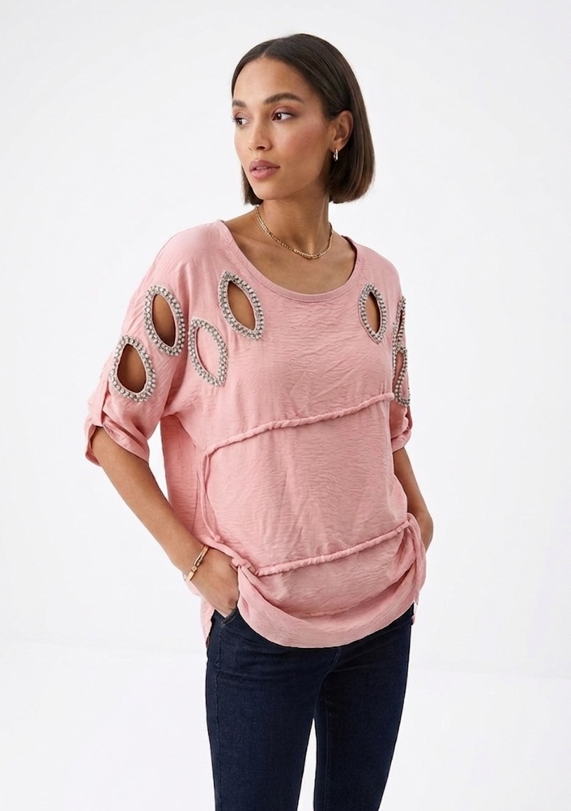 Pink Strass Top