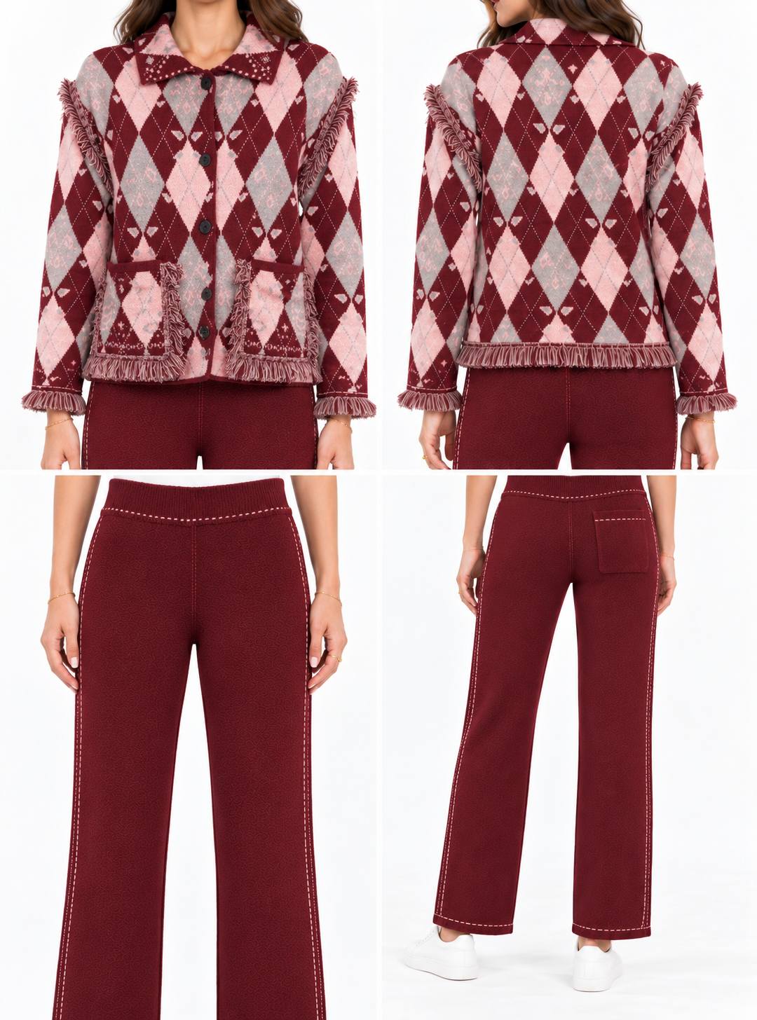 Burgundy Charm Set