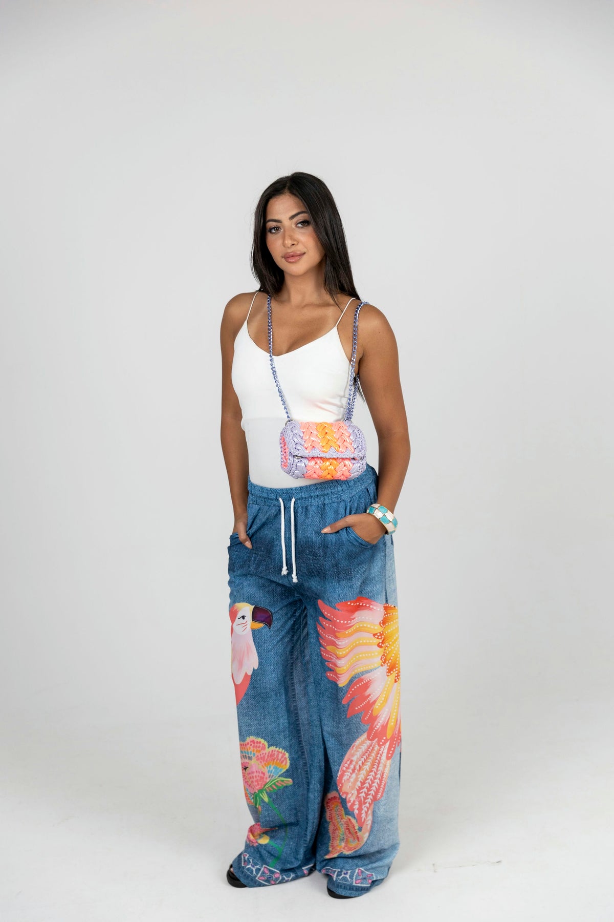 Jeans Print Pants