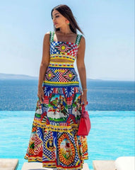Skirt and Stomach Top Set