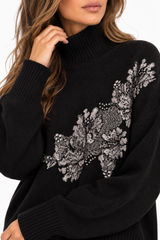 Noir Bloom Knit