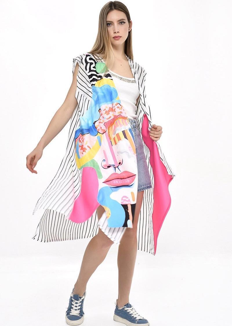 Colorful Long Stripes vest