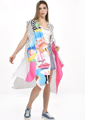 Colorful Long Stripes vest