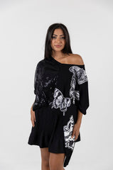 BlackxWhite Butterfly Top