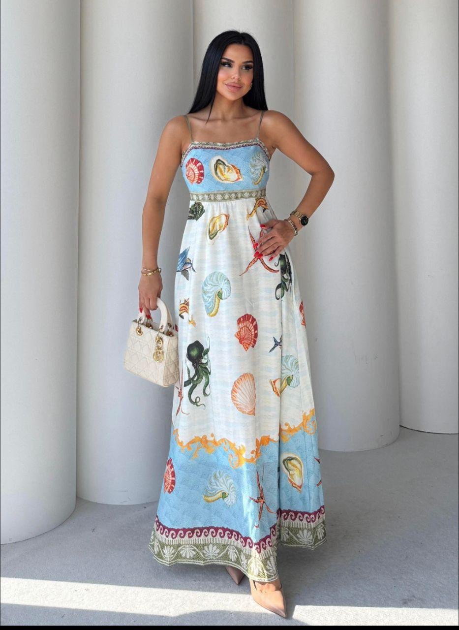 Baby Blue Shells Dress