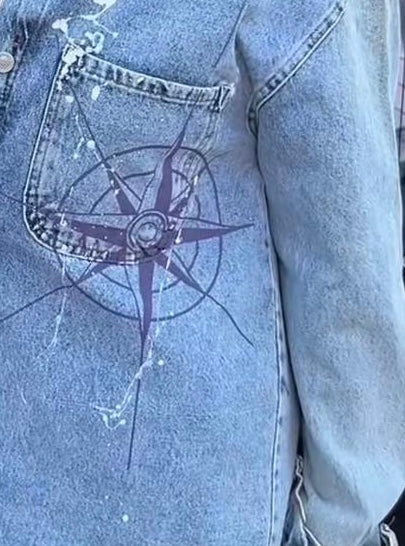 Denim Jackets Printed Back