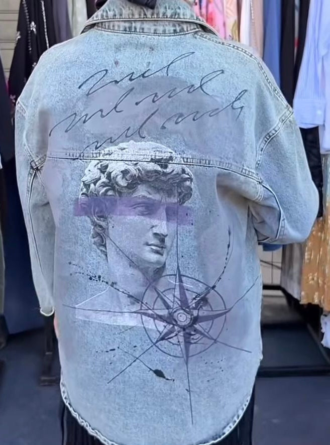 Denim Jackets Printed Back