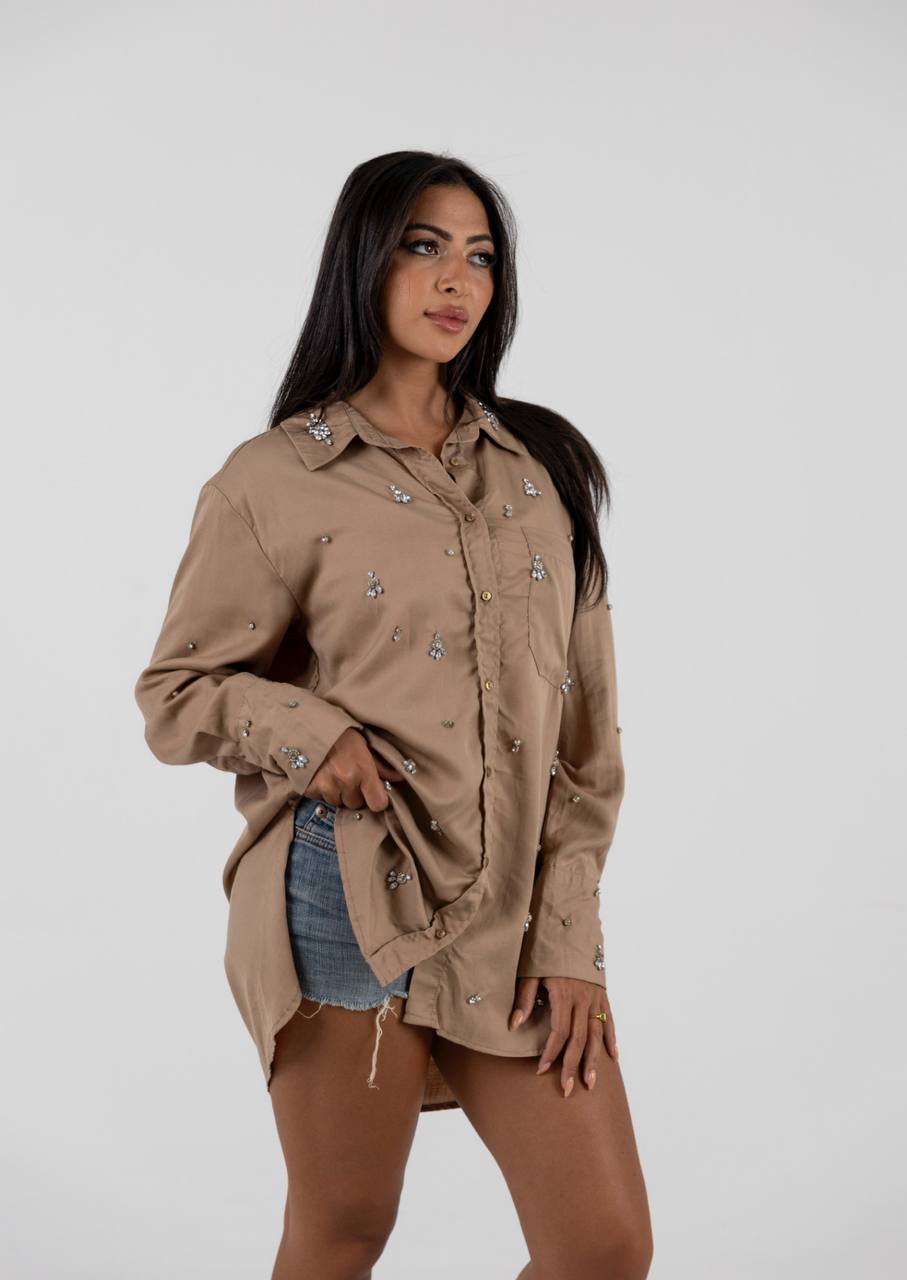 Long Beig Chemise