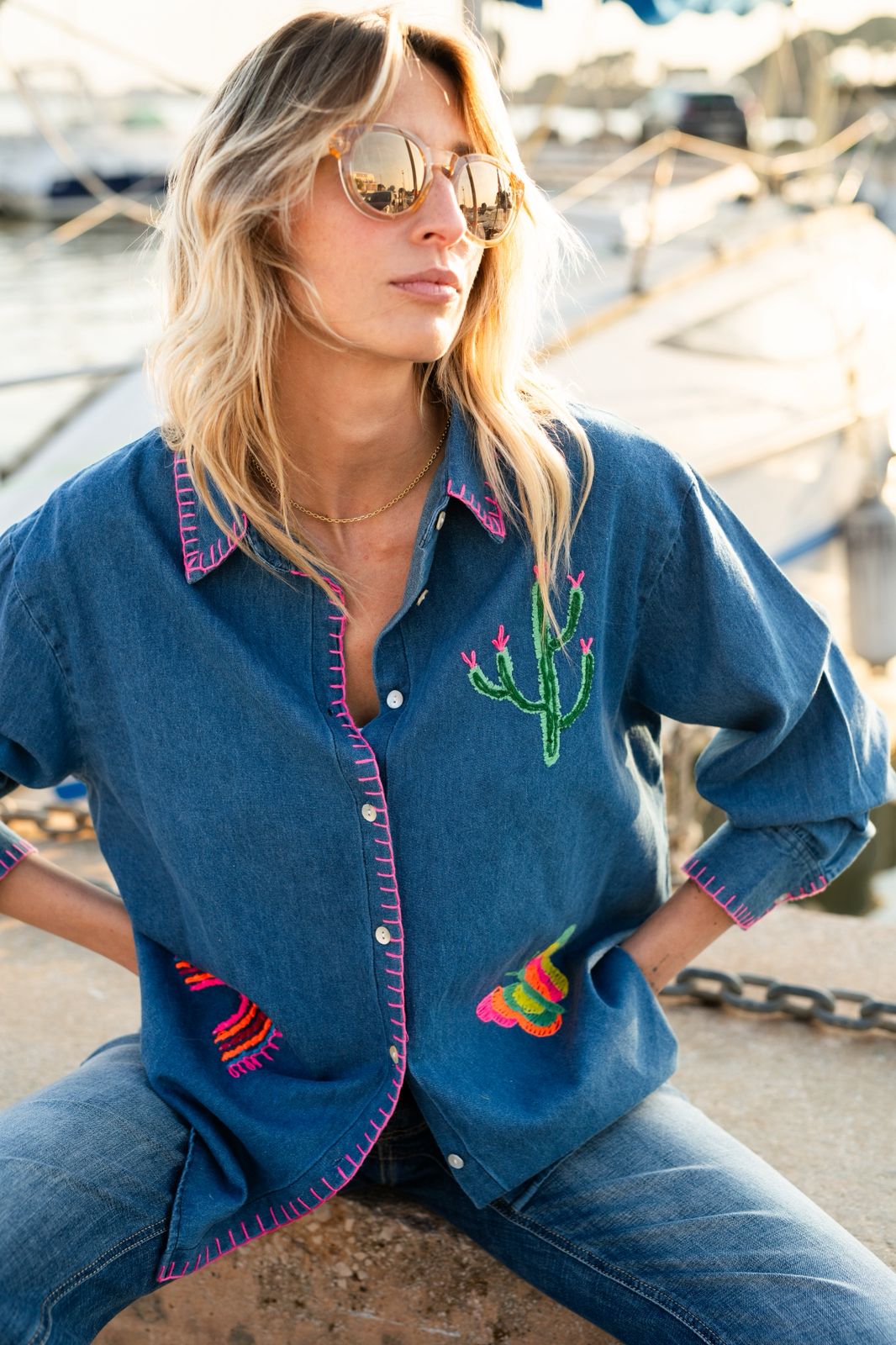 Desert Bloom Denim Shirt