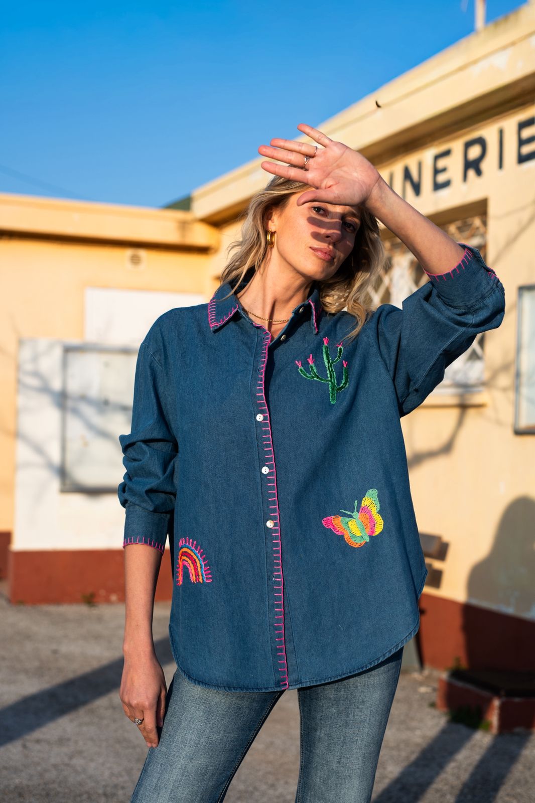Desert Bloom Denim Shirt