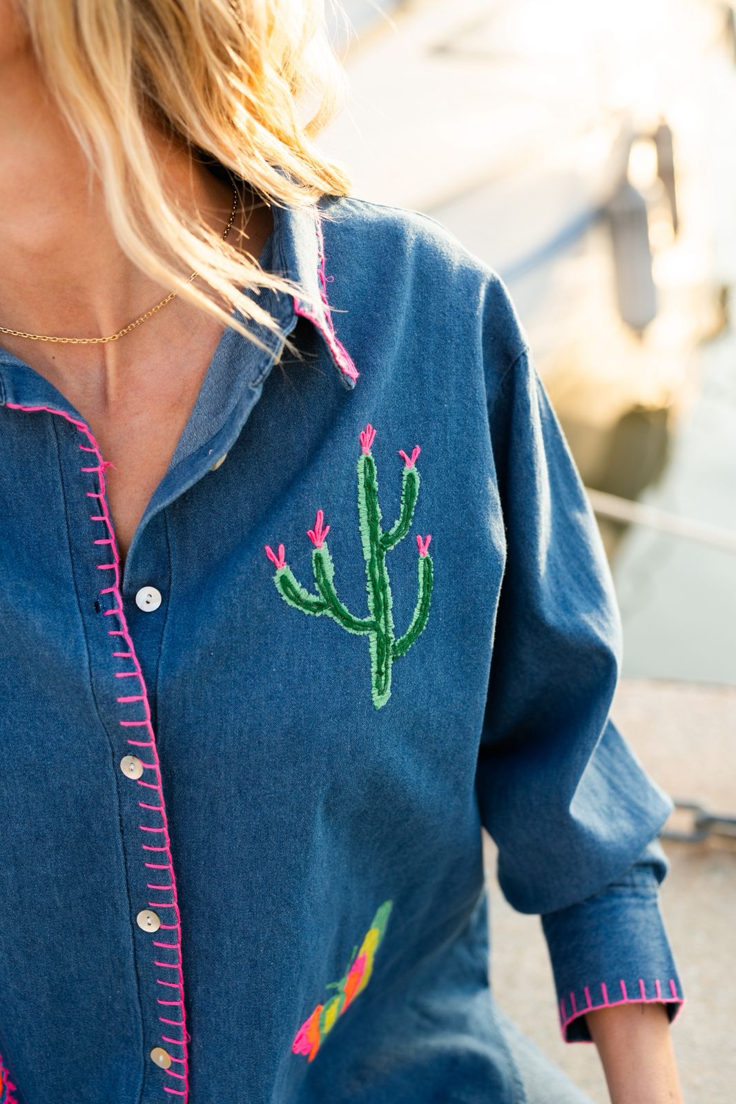 Desert Bloom Denim Shirt
