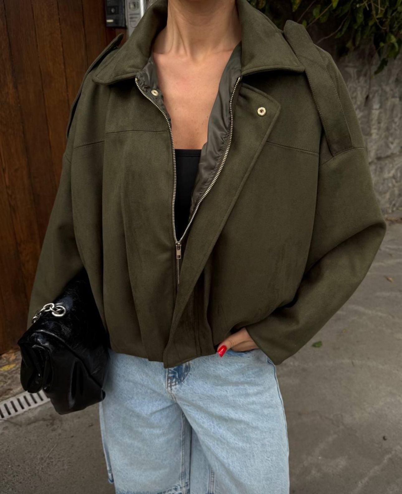 Olive Bomber Jacket