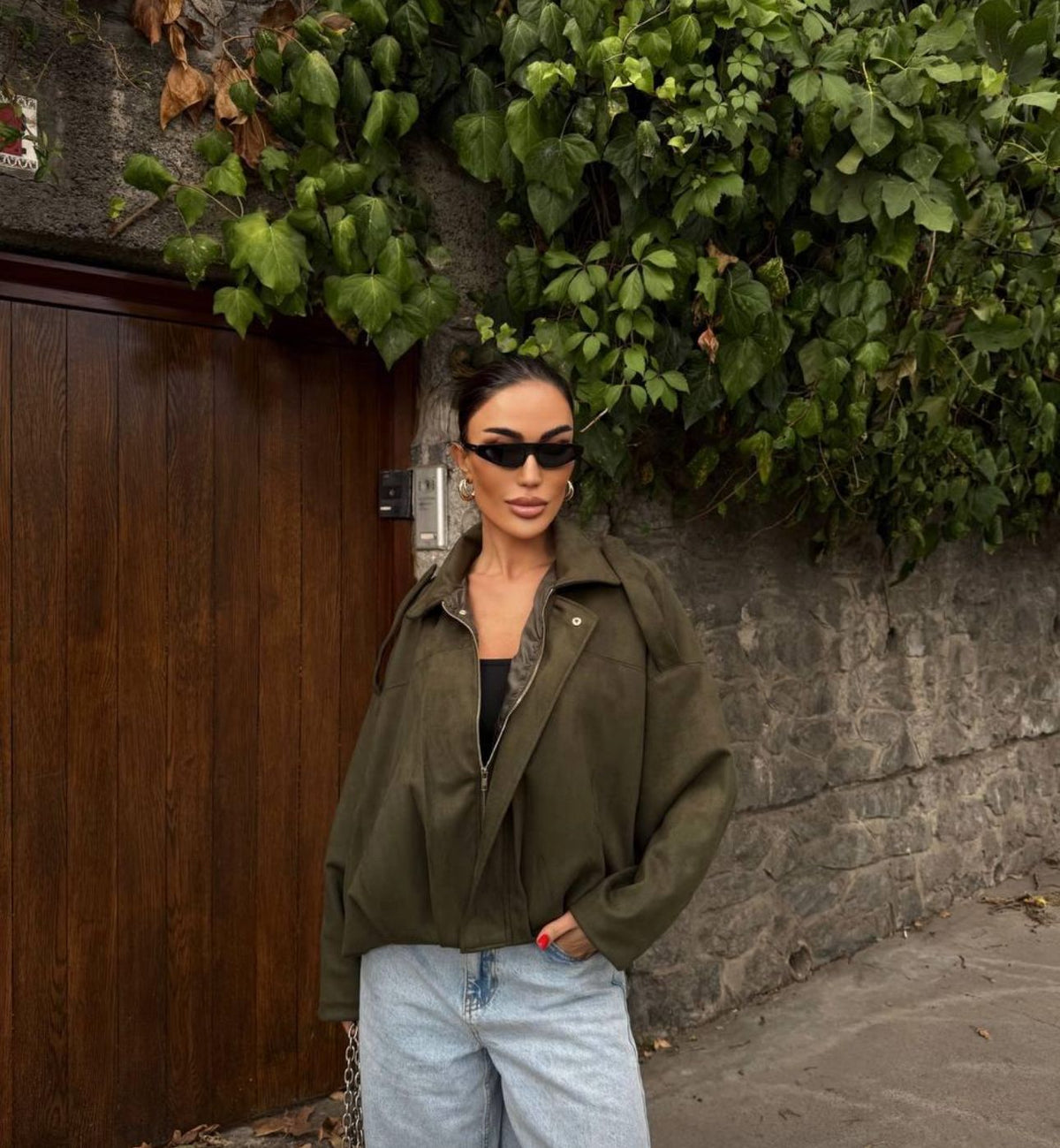 Olive Bomber Jacket