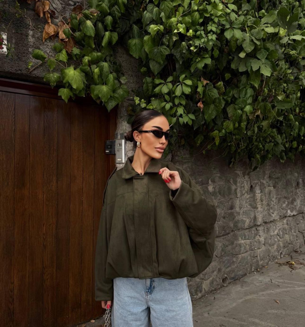Olive Bomber Jacket