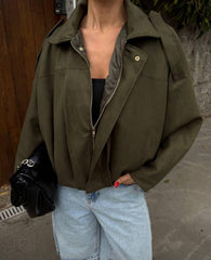 Olive Bomber Jacket