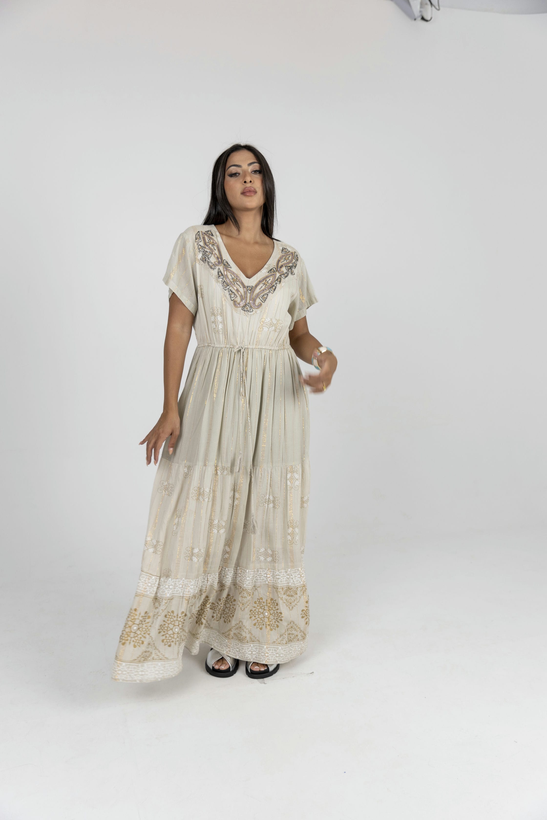 Beig Boho Dress