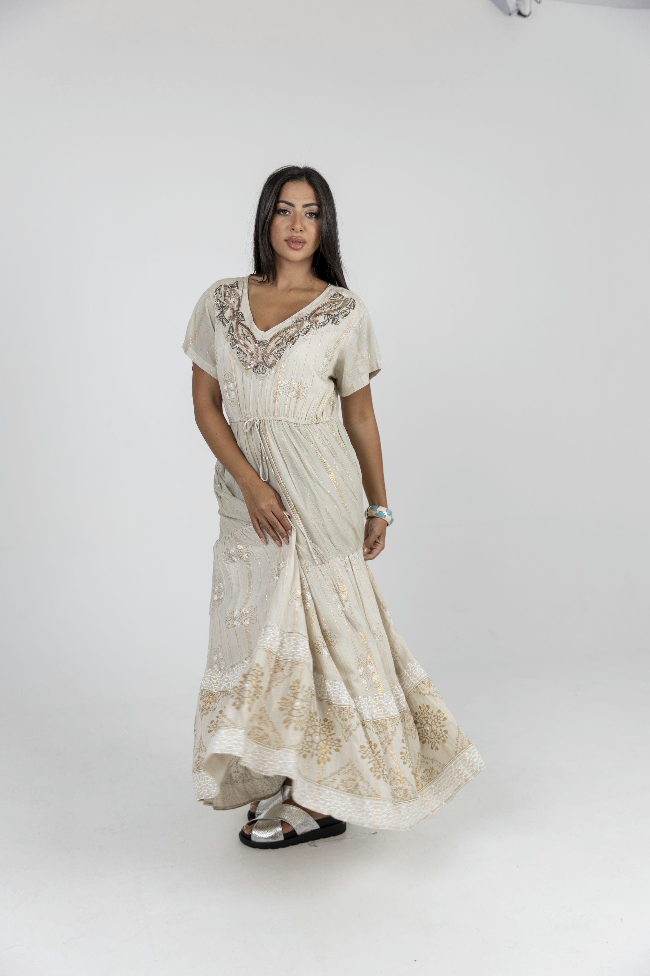 Beig Boho Dress