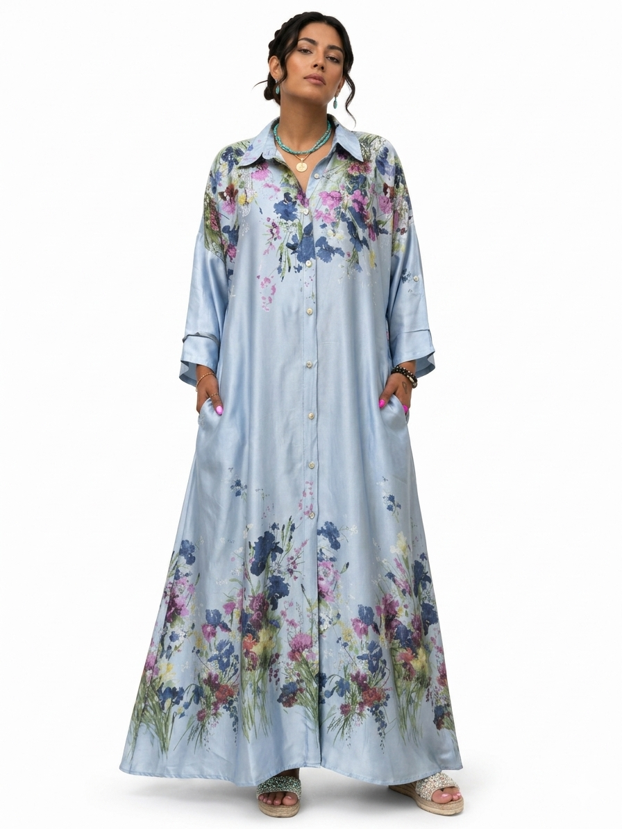 Silk Floral Dress