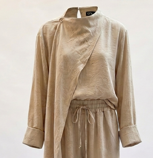 Beige Silk Set