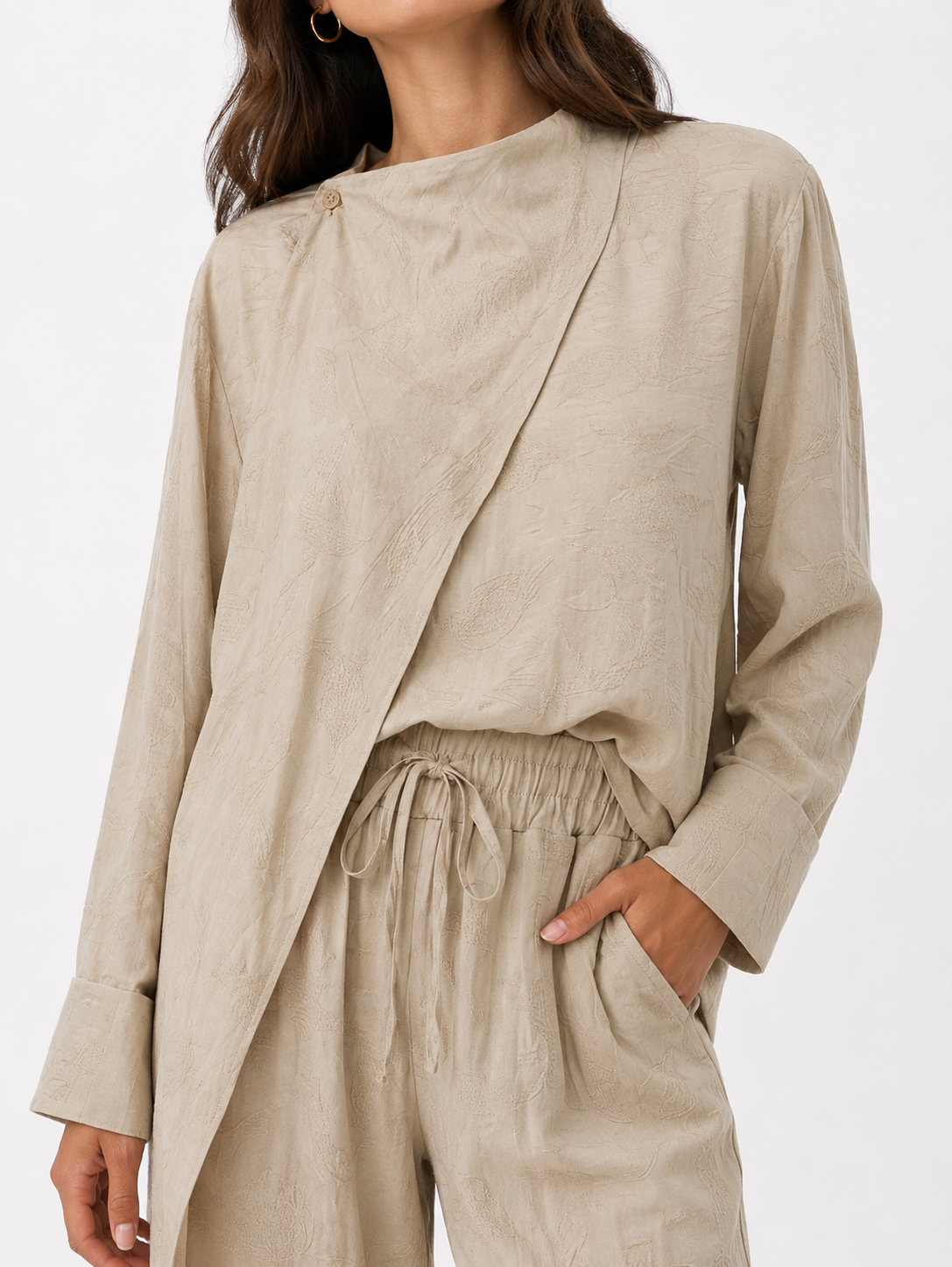 Beige Silk Set