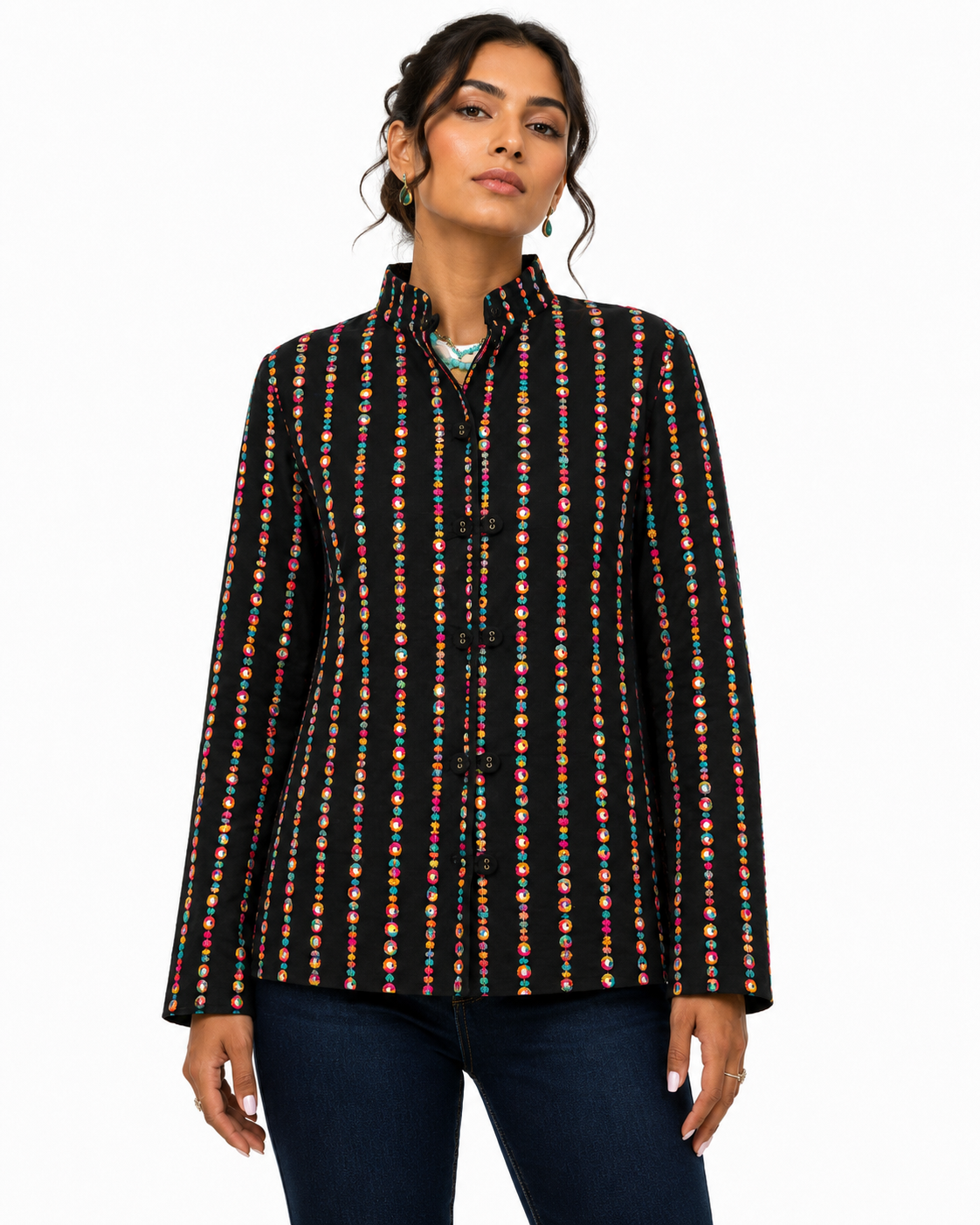 The Prisma Stripe Indian Jacket