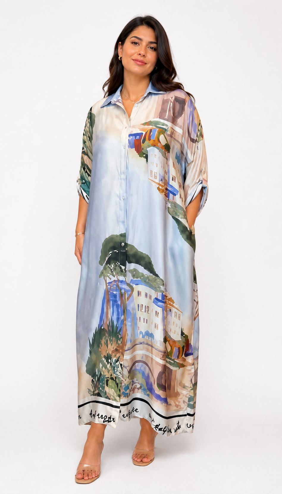 Coastal Watercolor Dress