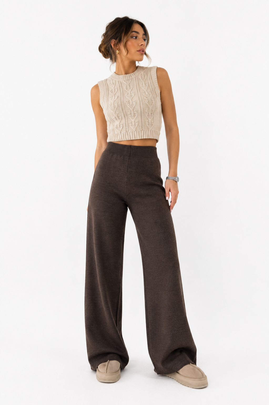 Brown Pants Wool