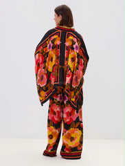Silk Orange Floral Set