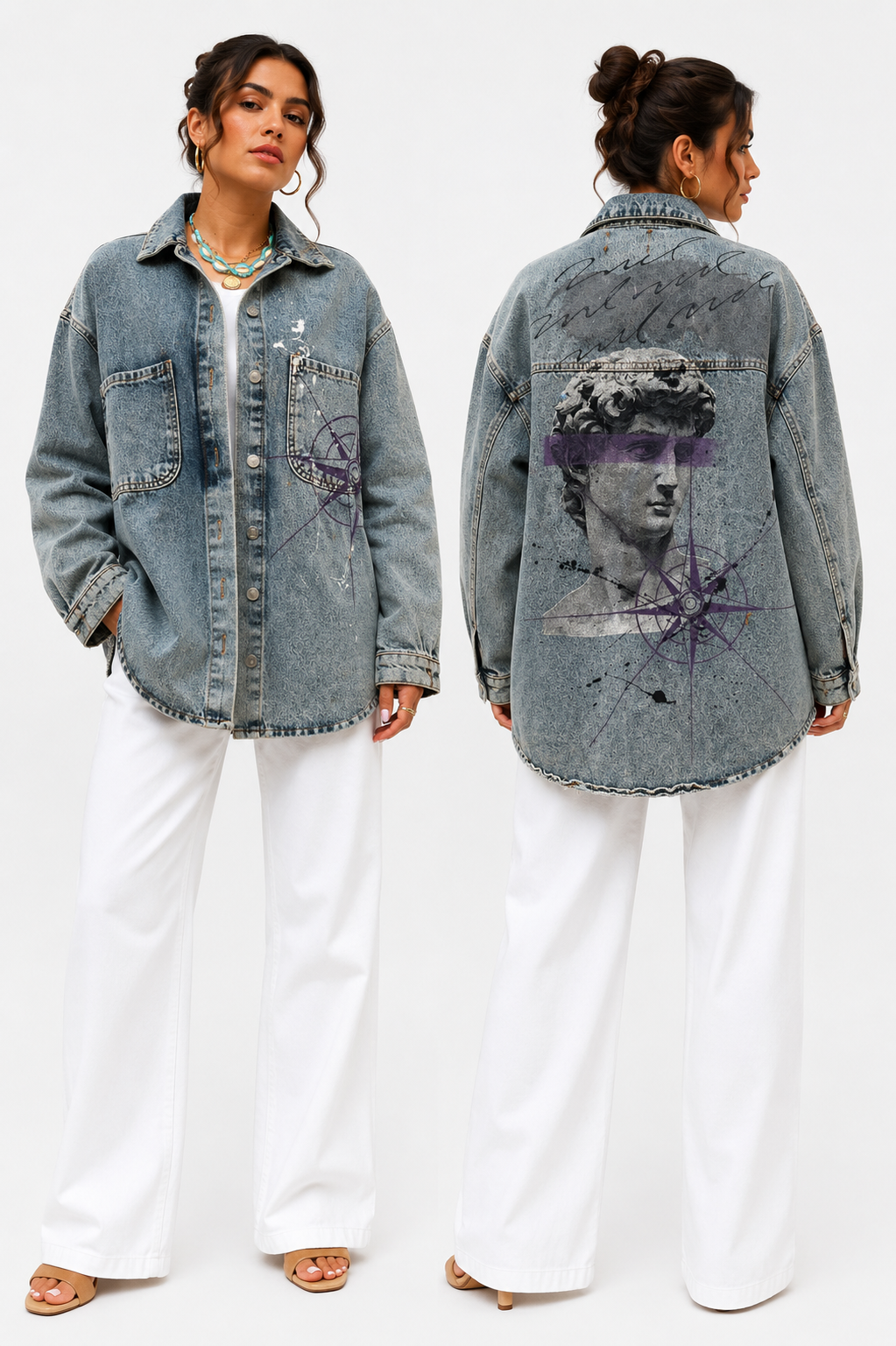 Denim Jackets Printed Back