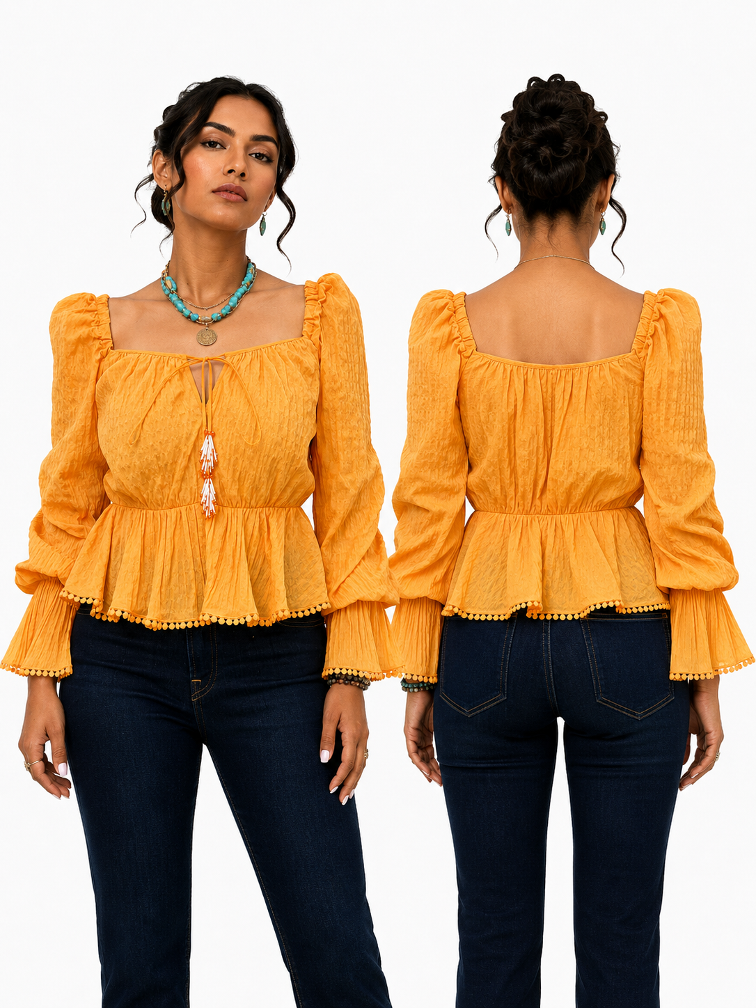 Sunkissed Salsa Peplum Top