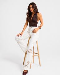Summer Vibes White Jeans